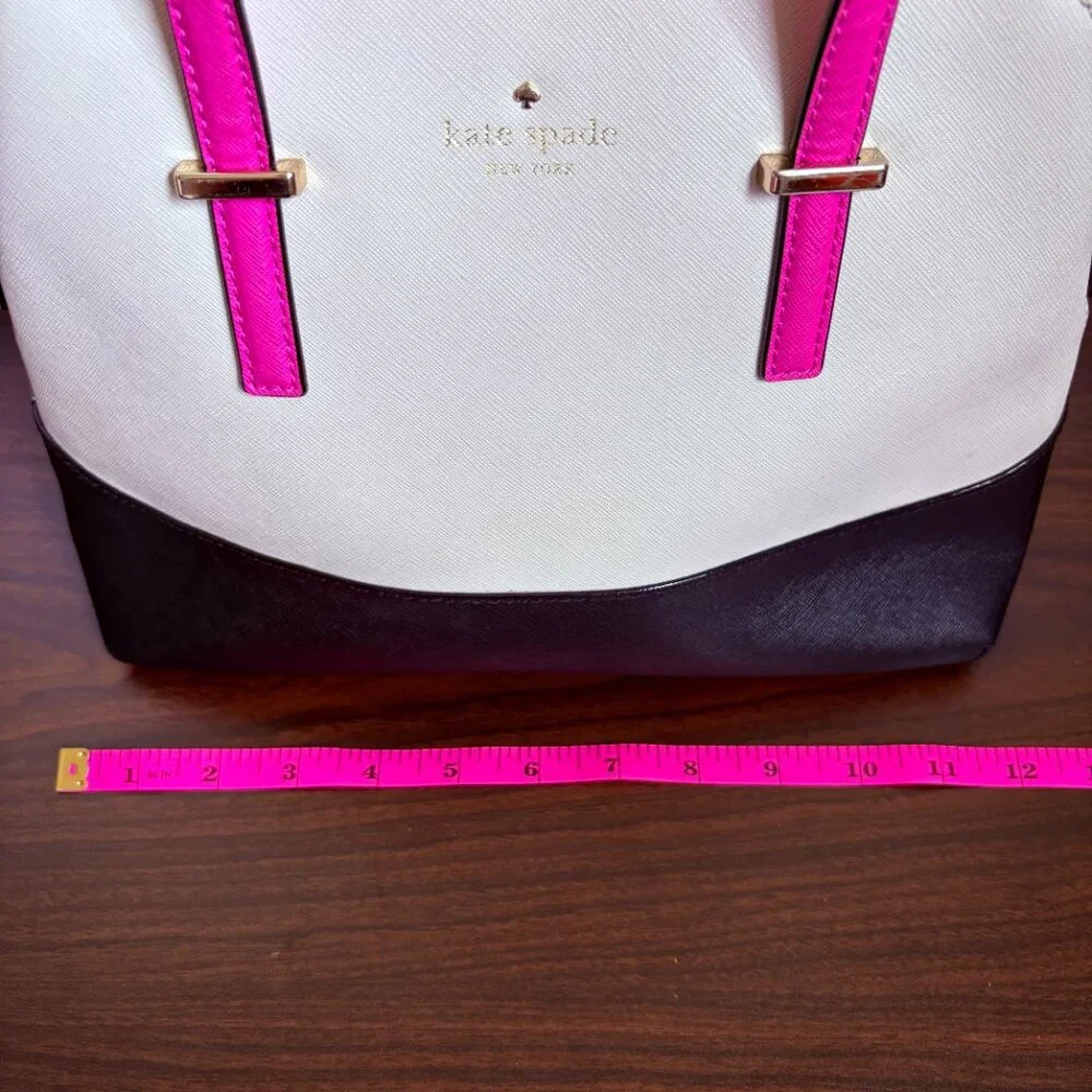 Kate Spade Cedar Street Maise Handbag Black, Pink, Cream Crossbody Quiet Luxury